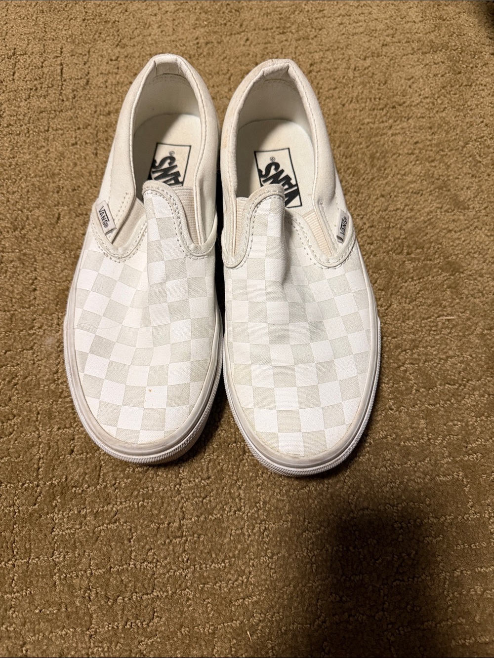 Vans  Slip-On Checkerboard Sneakers - White